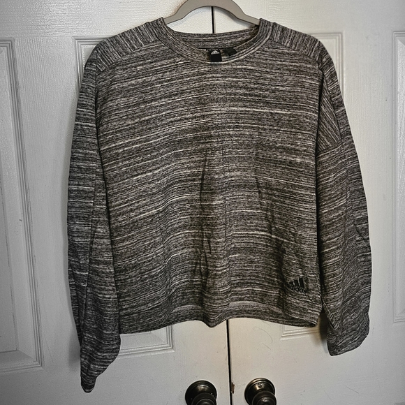 adidas Tops - ADIDAS BLACK, GRAY AND WHITE SWEATSHIRT. SIZE XL